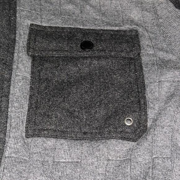 Mens Calvin Klein Jeans Gray and Black Zip Up Sweater Jacket Size Large - Picture 5 of 10